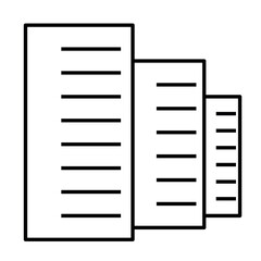 City building - modern thin line icon. Simple black outline vector illustration.