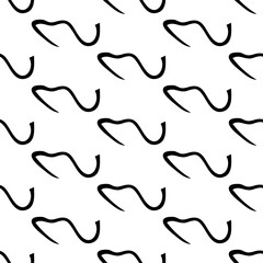 Seamless pattern with doodle wavy lines