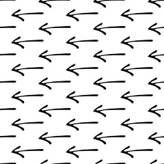 Seamless pattern with doodle arrows