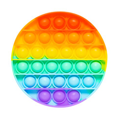 Children's silicone toy pop it for bursting bubbles in shape of circle