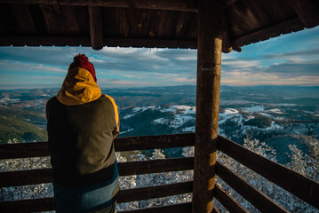 person on the mountain