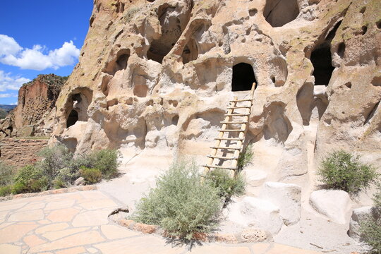 Indian ruins in Bandelier National Monument, New Mexico, USA