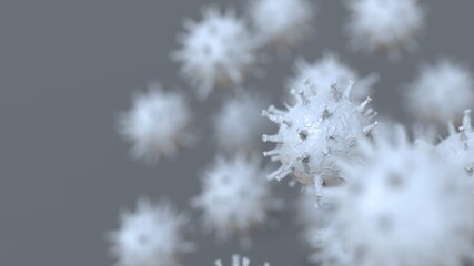 the image of viruses on a local background the concept of microbiology and disease