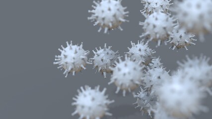 the image of viruses on a local background the concept of microbiology and disease