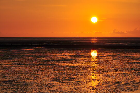 Wattenmeer im Sonnenuntergang