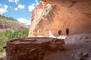 Indian ruin Alcove House in Bandelier National Monument, New Mexico, USA