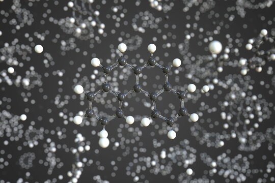 Benzo(c)phenanthrene molecule. Conceptual molecular model. Chemical 3d rendering