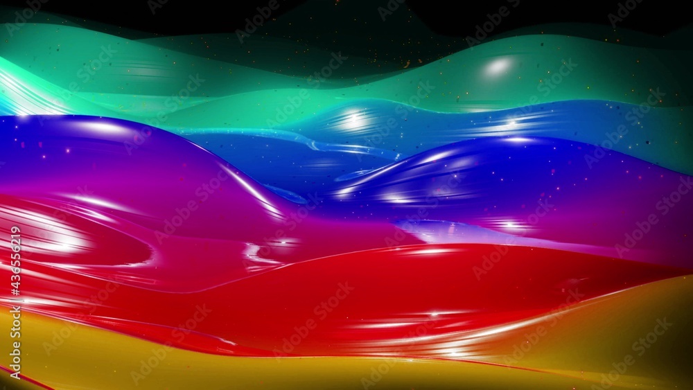 Aufkleber abstract 3d festive background like surface of sweetness with beautiful waves on very shiny, glossy 