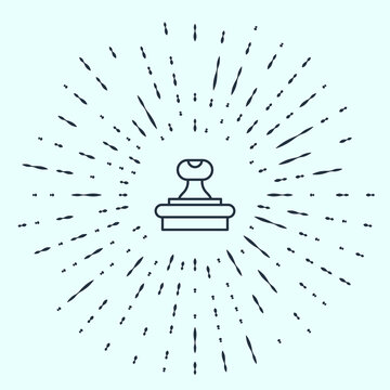 recommend clip art: Black line Stamp icon isolated on grey background. Abstract circle random dots. Vector