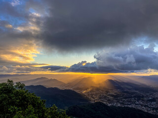 sunset in the mountains