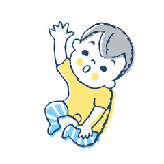 見上げる赤ちゃん