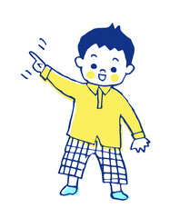 指をさす男の子