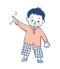 指をさす男の子