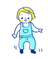 よちよち歩きの女の子