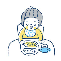 食事をする赤ちゃん