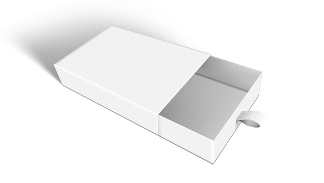 3D Cardboard Sliding Drawer Box With Ribbon Pull