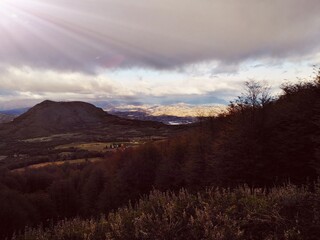 sunset in the mountains