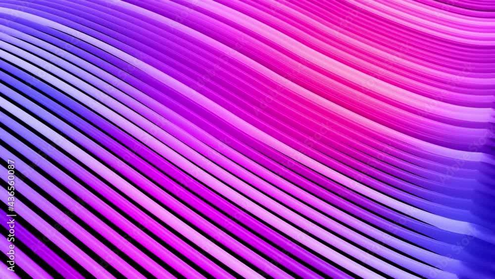 Aufkleber abstract geometric looped bg with blue red color curved tubes form stripe structure light effects. c