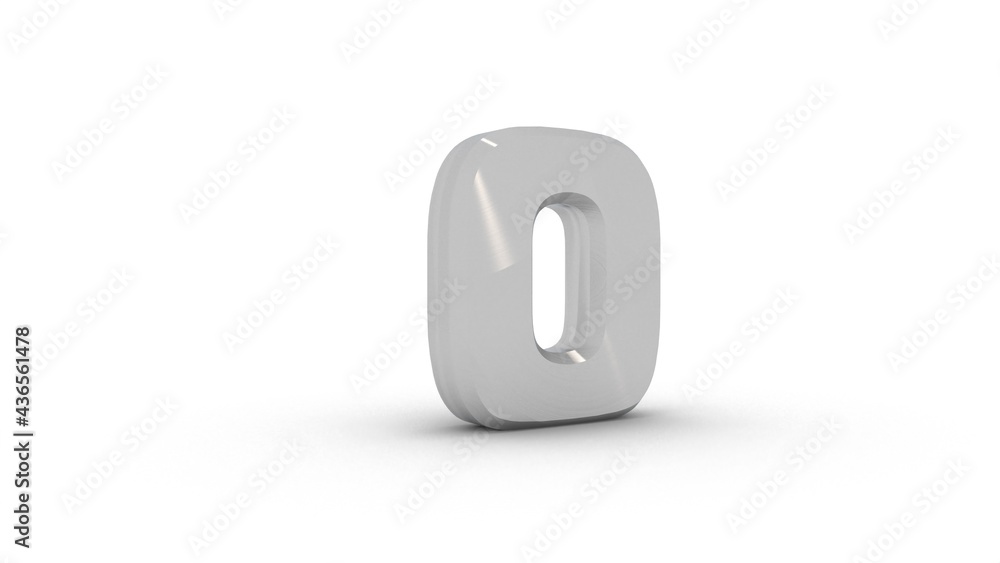 Poster gray textured 3d number 