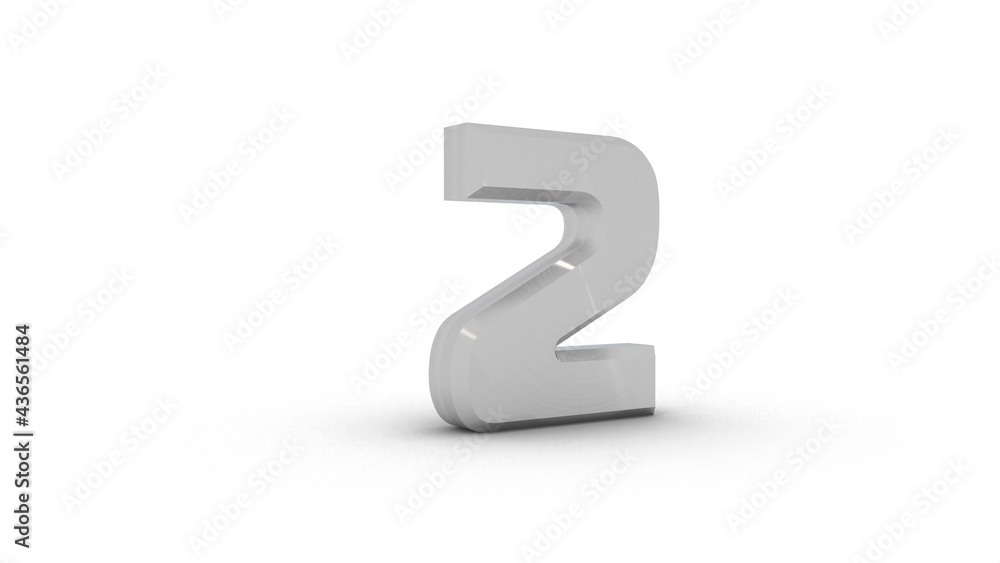 Poster gray textured 3d number 