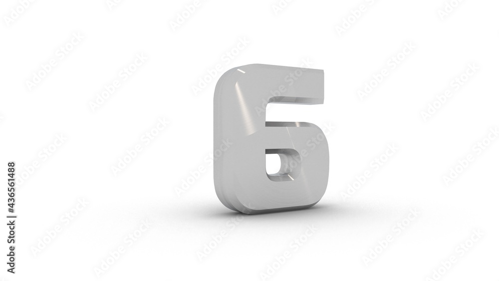 Poster gray textured 3d number 