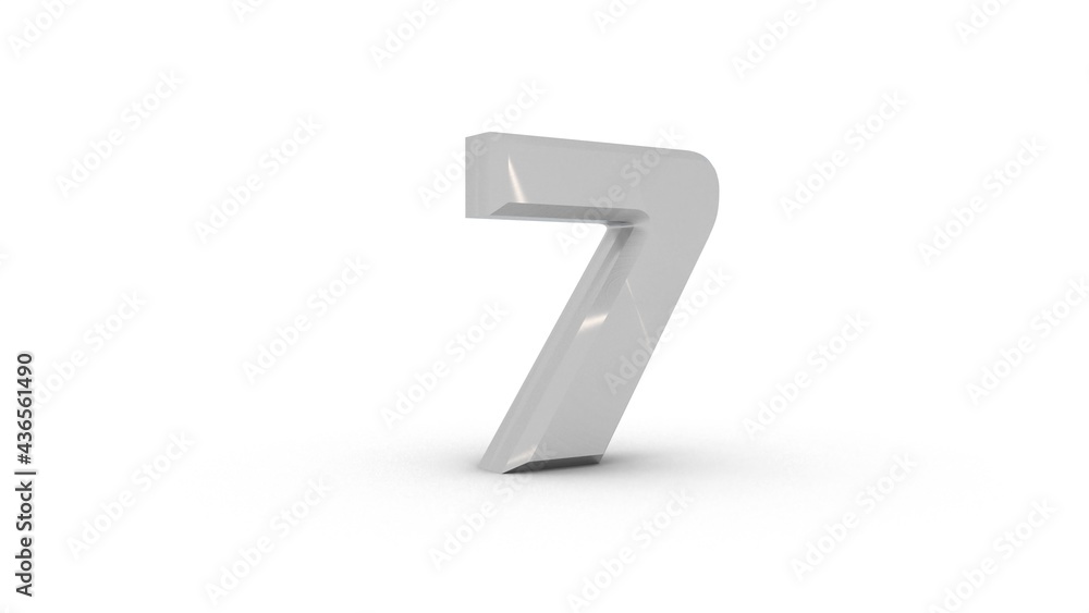 Poster gray textured 3d number 