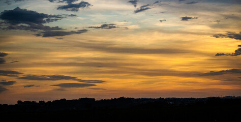 Fototapeta premium Por do sol na represa