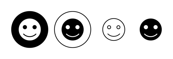 Fototapeta premium smile icon set. smile emoticon icon. feedback