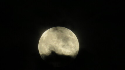 full moon over sky