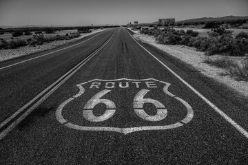 Route 66 Through California Desert