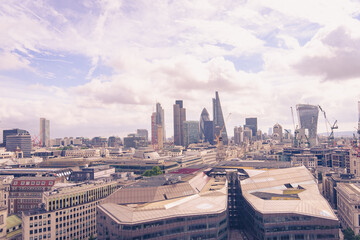 Naklejka na ściany i meble Overlooking City Skyline, London, England