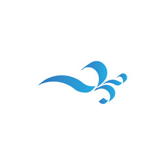 Water Wave Logo Template. vector icon illustration