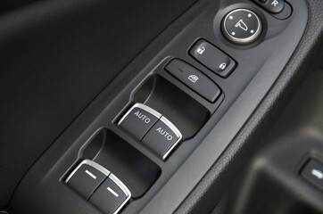 Modern Automobile Electric Windows and Mirrors Control Buttons