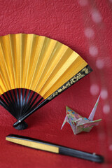 gold  fan