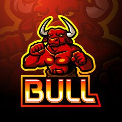 Bulls esport logo mascot design