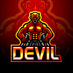Devil esport logo mascot design