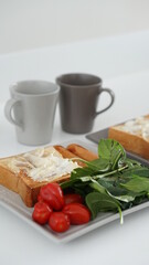 breakfast on the table