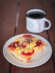 pizza and coffee