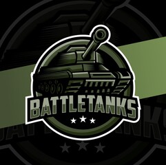 battle tank mascot esport logo design © Sidig