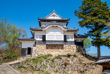 備中松山城の天守　岡山県高梁市　Bicchu-Matsuyama-jyo, Japanese medieval mountain castle, Takahashi city, Okayama pref. Japan.