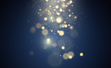 Obraz premium Beautiful sparks shine with special light. Vector sparkles on a transparent background. Christmas abstract pattern. A beautiful illustration for the postcard. The background for the image. Luminaries.