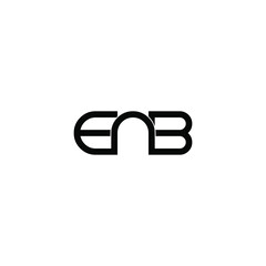 enb letter original monogram logo design