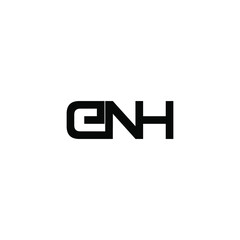 Obraz premium enh letter original monogram logo design