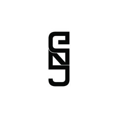 enj letter original monogram logo design