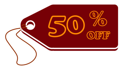 price tag. Discount offer tag icon. Purchase coupon symbol. Sale tag with percent sign. Discount banner or coupon. Purchase label.