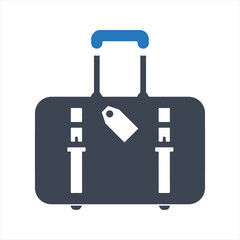 Obraz premium Luggage icon. Vector and glyph