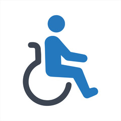 Disability icon. Vector and glyph