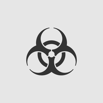 Vector Simple Isolated Biohazard Icon