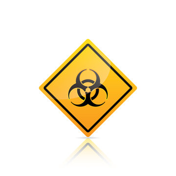 Vector Yellow Security Biohazard Sign