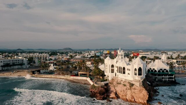 Drone footage of VALENTINO THE FIESTA LAND. Mazatlan, Mexico